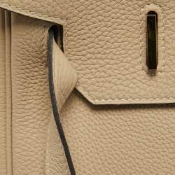 Pre Owned Hermes Trench Togo Leather Gold Finish Birkin 35 Bag