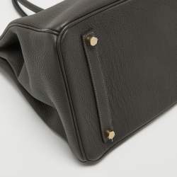 Hermes Macassar Togo Leather Gold Finish Birkin 35 Bag