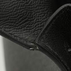 Hermes Black Epsom Leather Gold Hardware Kelly Sellier 32 Bag