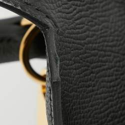 Hermes Black Epsom Leather Gold Hardware Kelly Sellier 32 Bag