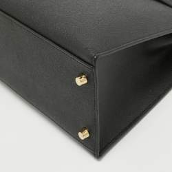 Hermes Black Epsom Leather Gold Hardware Kelly Sellier 32 Bag