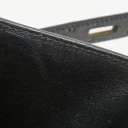 Hermes Black Epsom Leather Gold Hardware Kelly Sellier 32 Bag
