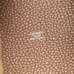 Hermes Gold Clemence Leather Picotin Lock 18 Bag