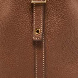 Pre Owned Hermes Gold Togo Leather Picotin Lock 18 Bag