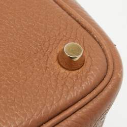 Pre Owned Hermes Gold Togo Leather Picotin Lock 18 Bag