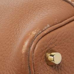 Pre Owned Hermes Gold Togo Leather Picotin Lock 18 Bag