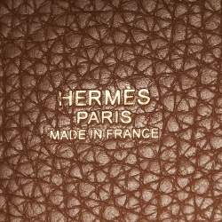 Pre Owned Hermes Gold Togo Leather Picotin Lock 18 Bag