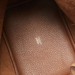 Pre Owned Hermes Gold Togo Leather Picotin Lock 18 Bag