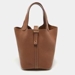 Hermes Gold Togo Leather Picotin Lock 18 Bag Hermes TLC