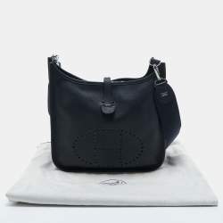 Pre Owned Hermès Bleu Buit Epsom Leather Evelyne III PM Bag