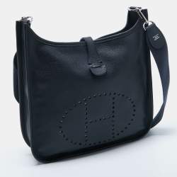 Pre Owned Hermès Bleu Buit Epsom Leather Evelyne III PM Bag