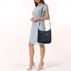 Pre Owned Hermès Bleu Buit Epsom Leather Evelyne III PM Bag