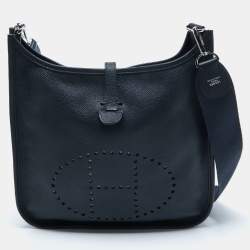 Pre Owned Hermès Bleu Buit Epsom Leather Evelyne III PM Bag