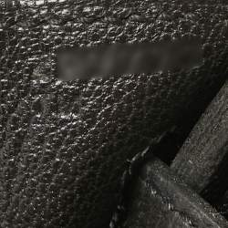 Hermes Black Togo Leather Rose Gold Finish Birkin 25 Bag