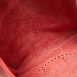 Pre Owned Hermès Rouge Casaque Taurillon Clemence Leather Evelyne III PM Bag