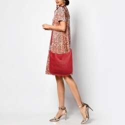 Pre Owned Hermès Rouge Casaque Taurillon Clemence Leather Evelyne III PM Bag