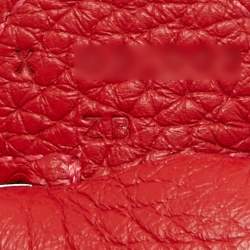 Pre Owned Hermès Rouge Casaque Taurillon Clemence Leather Evelyne III PM Bag
