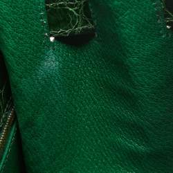 Hermes Vert Fonce Shine Crocodile Porosus Gold Finish Kelly Sellier 35 Bag