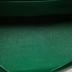 Hermes Vert Fonce Shine Crocodile Porosus Gold Finish Kelly Sellier 35 Bag