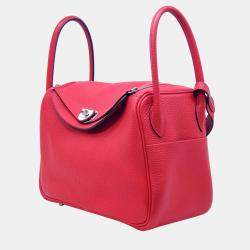 Hermes Red Leather Lindy 26 Bag