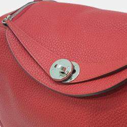 Hermes Red Leather Lindy 26 Bag