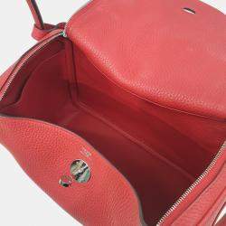Hermes Red Leather Lindy 26 Bag