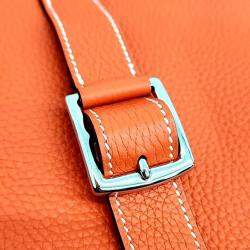 Hermes Orange Leather Halzan 31 Bag