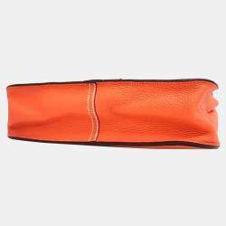 Hermes Orange Leather Halzan 31 Bag