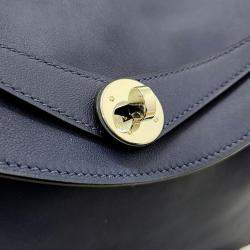Pre Owned Hermes Purple Leather Lindy 30 Bag