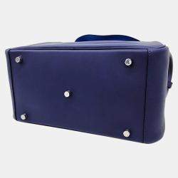 Pre Owned Hermes Purple Leather Lindy 30 Bag
