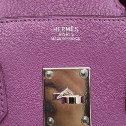 Hermes Cyclamen Chevre Leather Palladium Finish Birkin 30 Bag