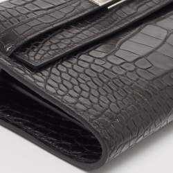 Hermès Noir Matte Alligator Mississippiensis Kelly To Go Wallet