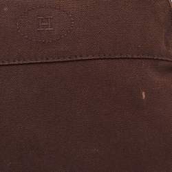 Pre Owned Hermes Brown Canvas Bolide Case
