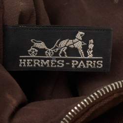 Pre Owned Hermes Brown Canvas Bolide Case