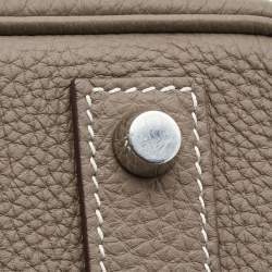 Hermes Etoupe Togo Leather Palladium Finish Birkin 40 Bag