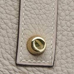 Hermès Gris Tourterelle Togo Leather Gold Finish Birkin 40 Bag