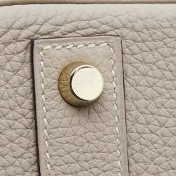Hermès Gris Tourterelle Togo Leather Gold Finish Birkin 40 Bag