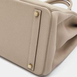 Hermès Gris Tourterelle Togo Leather Gold Finish Birkin 40 Bag