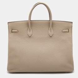 Hermès Gris Tourterelle Togo Leather Gold Finish Birkin 40 Bag