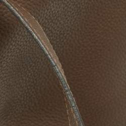 Pre Owned Hermes Chocolat Taurillon Clemence Leather Palladium Finish Kelly Retourne 40 Bag