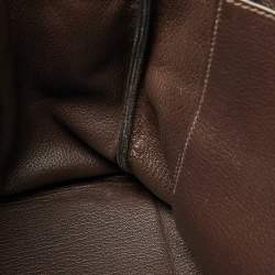 Pre Owned Hermes Chocolat Taurillon Clemence Leather Palladium Finish Kelly Retourne 40 Bag