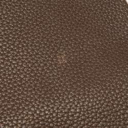 Pre Owned Hermes Chocolat Taurillon Clemence Leather Palladium Finish Kelly Retourne 40 Bag