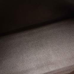 Pre Owned Hermes Chocolat Taurillon Clemence Leather Palladium Finish Kelly Retourne 40 Bag