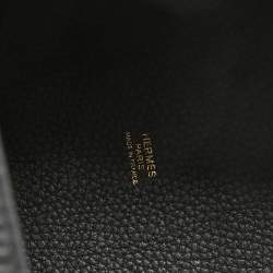 Pre Owned Hermes Noir Taurillon Clemence Leather Picotin Lock 18 Bag