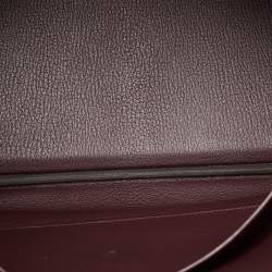 Pre Owned Hermes Bordeaux Togo Leather Palladium Finish Birkin 40 Bag