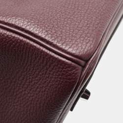 Pre Owned Hermes Bordeaux Togo Leather Palladium Finish Birkin 40 Bag