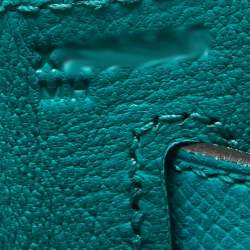 Hermes Bleu Paon Epsom Leather Gold Finish Kelly Sellier 32 Bag