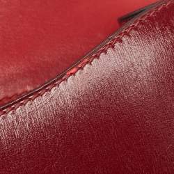 Pre Owned Hermes Rouge H Box Calf Leather Gold Finish Constance 24 Bag