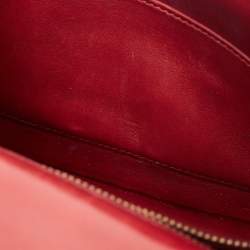 Pre Owned Hermes Rouge H Box Calf Leather Gold Finish Constance 24 Bag