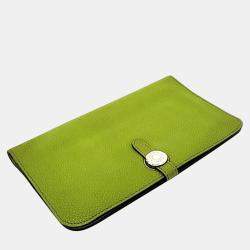 Hermes Vert Anis Togo Dogon Long Wallet